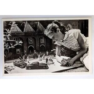 Madurodam Little Girl Mini Bridal Scene Hague Netherlands Vintage RPPC Postcard